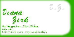 diana zirk business card